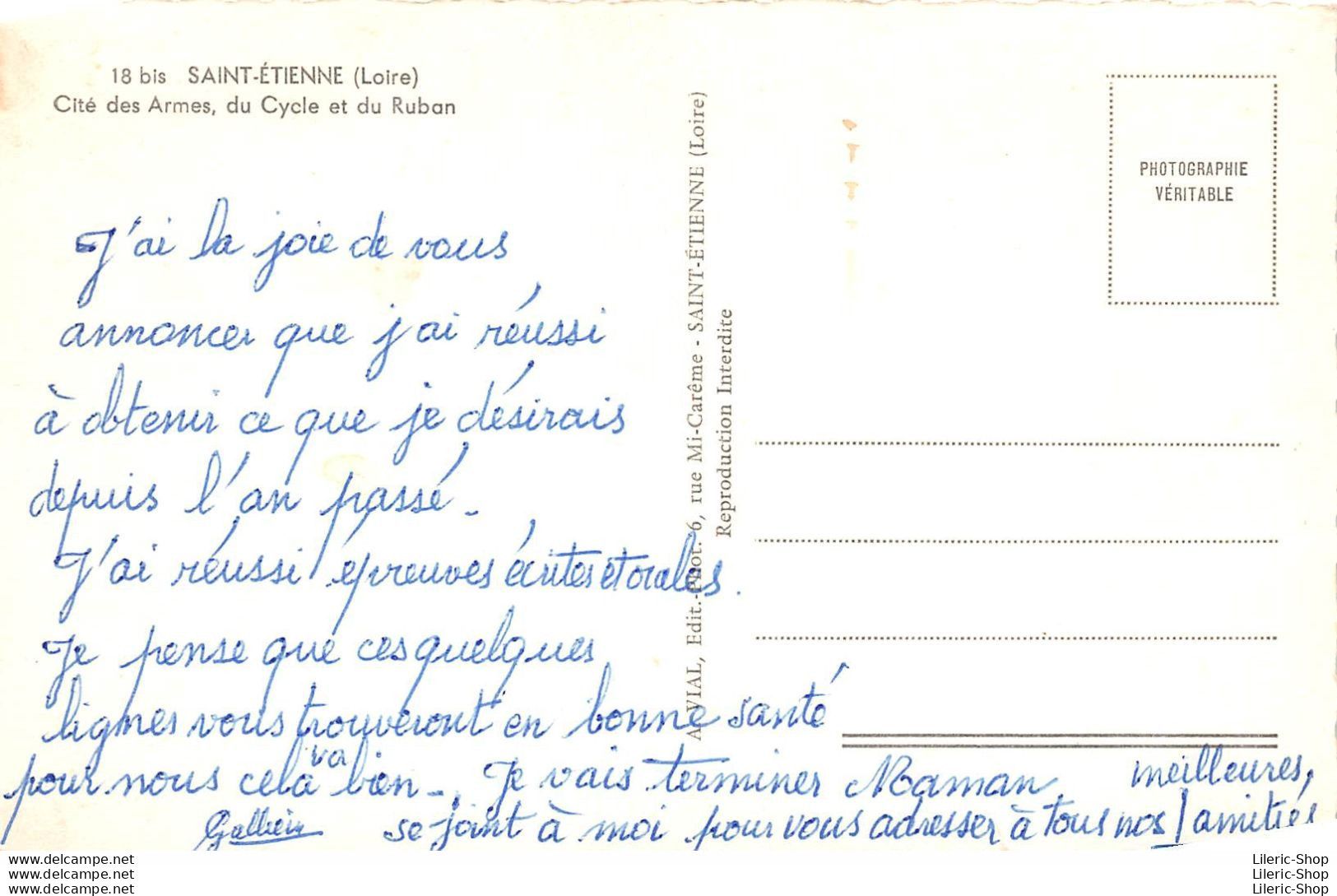 SOUVENIR DE ST-ÉTIENNE (42) CPSM  Multivues ±1960 - Cité Des Armes, Du Cycle Et Du Ruban - Éd. A. VIAL - Saint Etienne