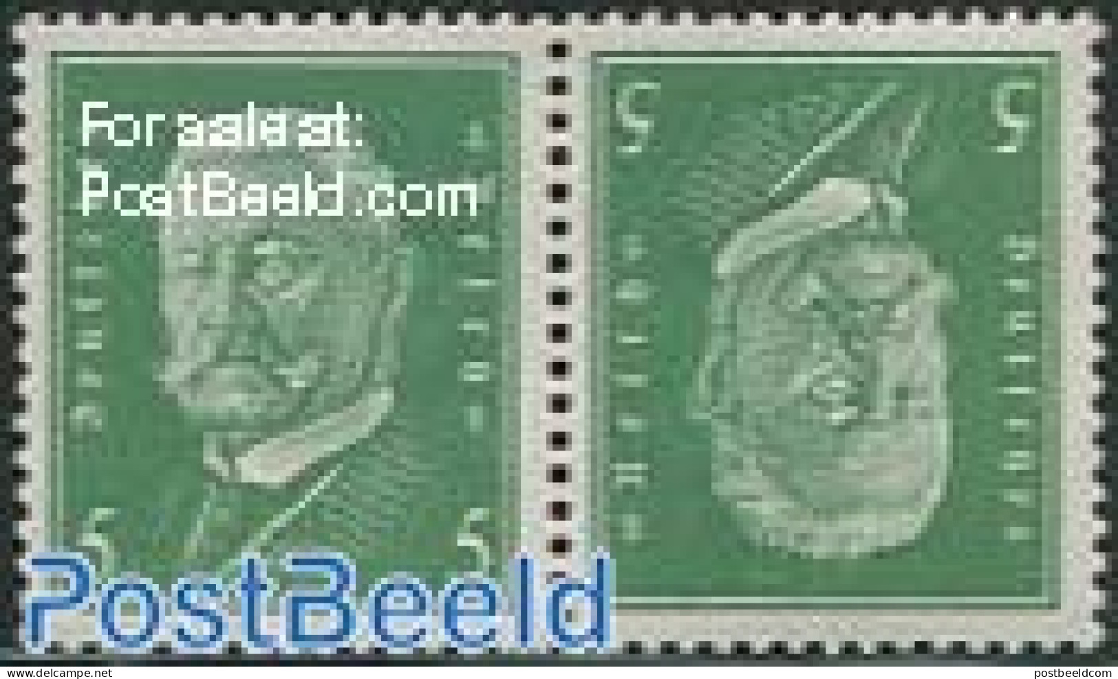 Germany, Empire 1928 5pf, Tete Beche Pair, Unused (hinged) - Se-Tenant