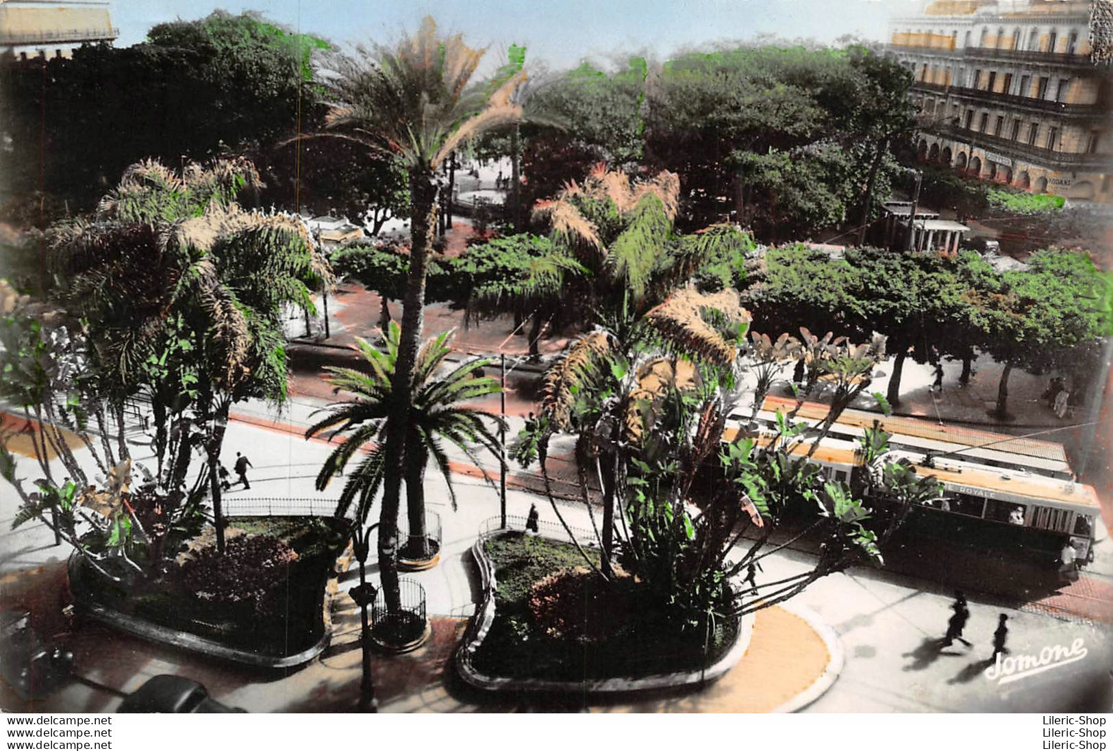 ALGER - Le Square Bresson - CPSM 1957 - TRAMWAY - Édition JOMONE - Algerien