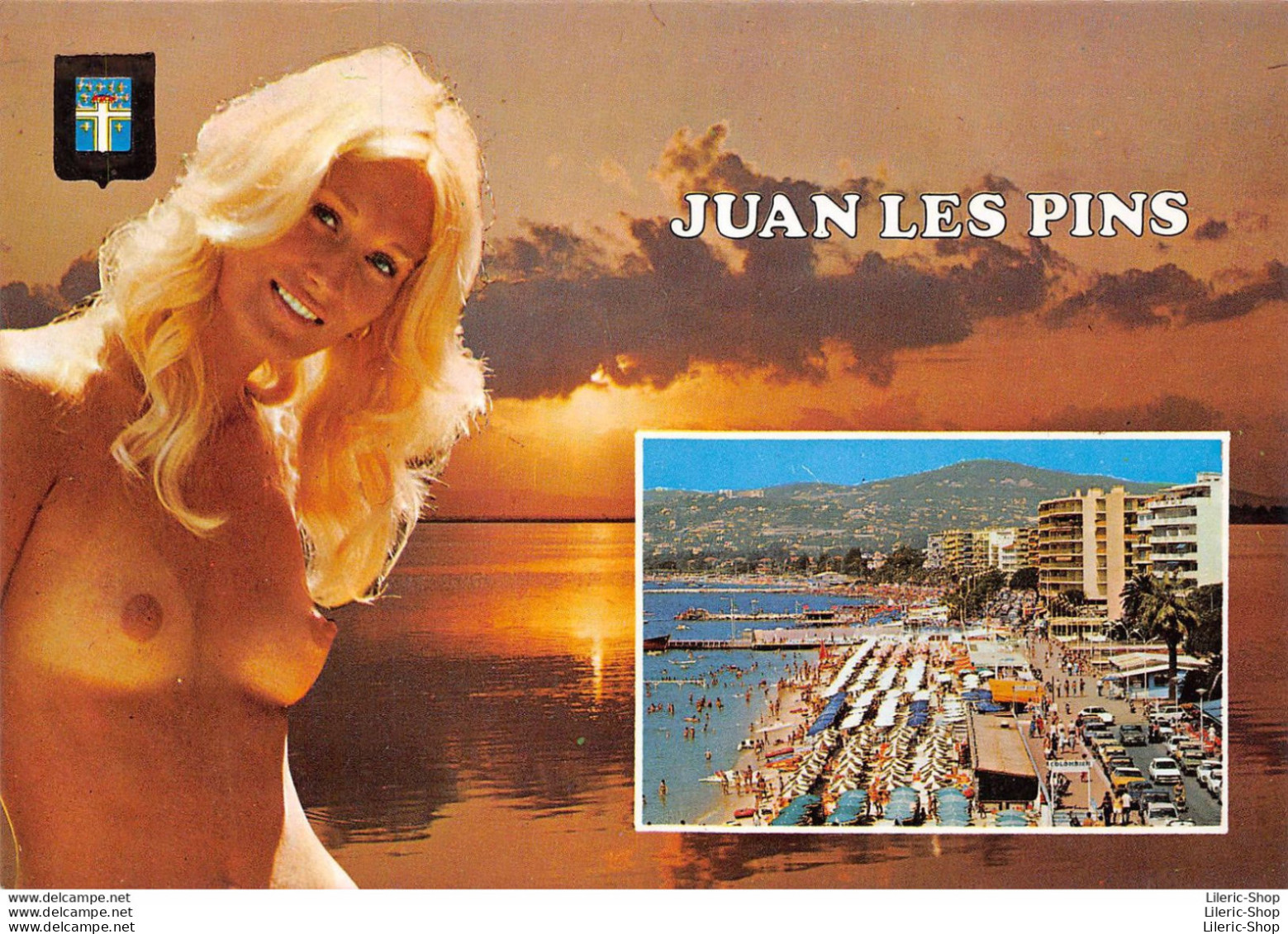 Souvenir De JUAN-les-PINS (06) CPM N° 5321 - Éd. D'Art ALTARI - PIN-UP Blonde Poitrine Nue - Pin-Ups