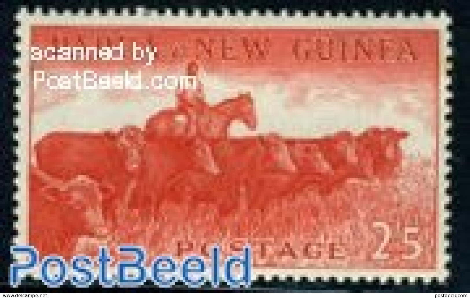 Papua New Guinea 1952 2Sh5p, Stamp Out Of Set, Mint NH, Nature - Cattle - Papua New Guinea