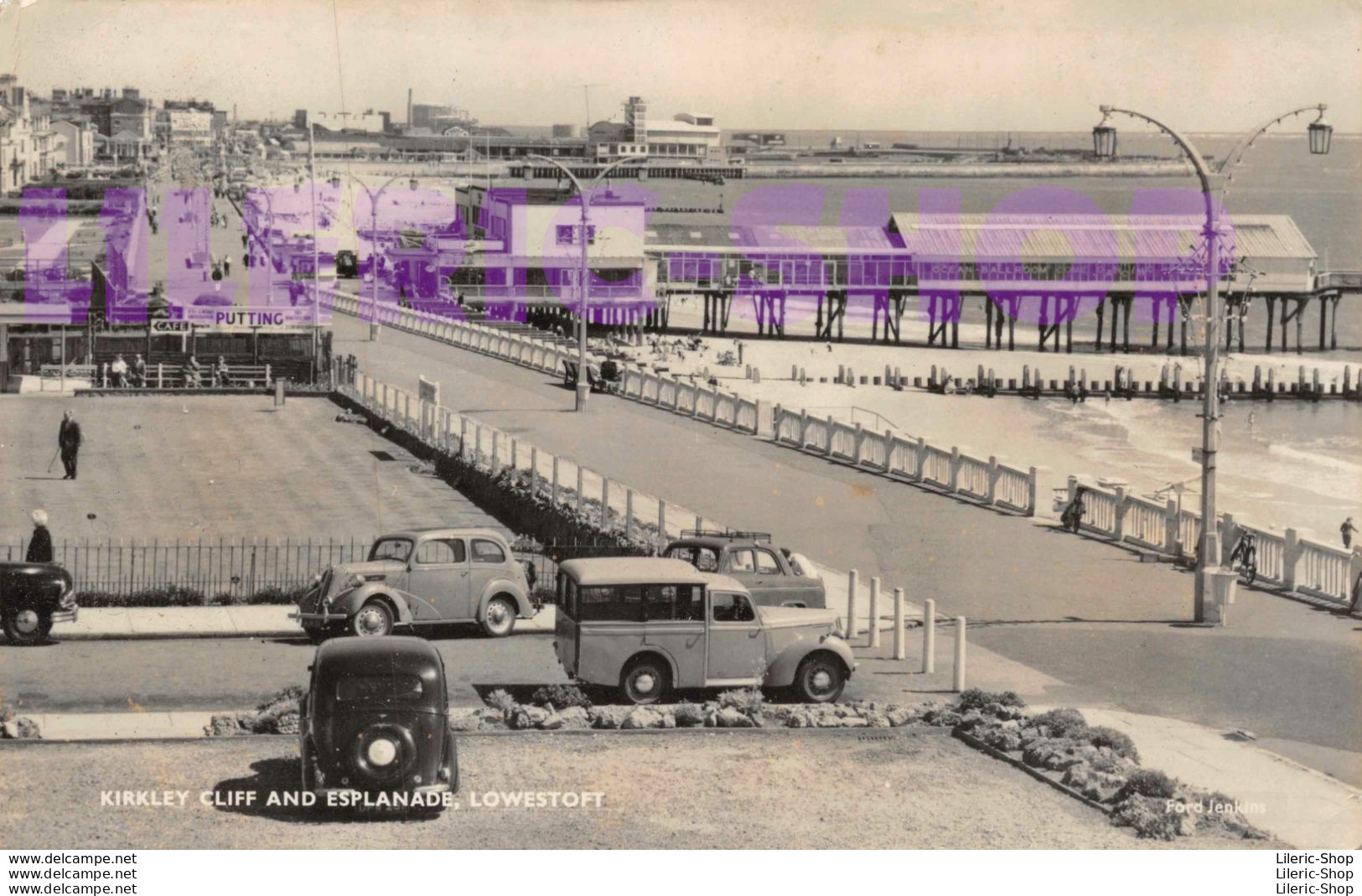 Kirkley Cliff And Esplanade Lowestoft - (Suffolk) 1961 -  Automobiles Cars - Mini Golf - Putting - Other & Unclassified