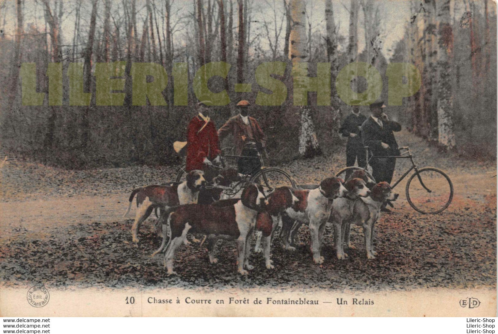 CHASSE à COURRE En Forêt De Fontainebleau (77) - Un Relais - 2 Cpa Éd. E.L.D N°9 ET 10 - Jacht