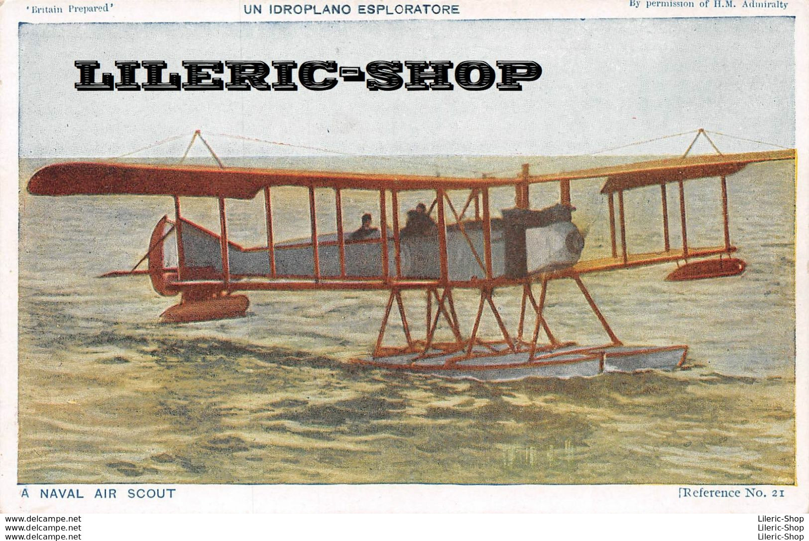 WW1 - Hydravion A Naval Air Scout - The Photochrom Co. Ltd  -  Reference No. 21 - 1914-1918: 1ère Guerre