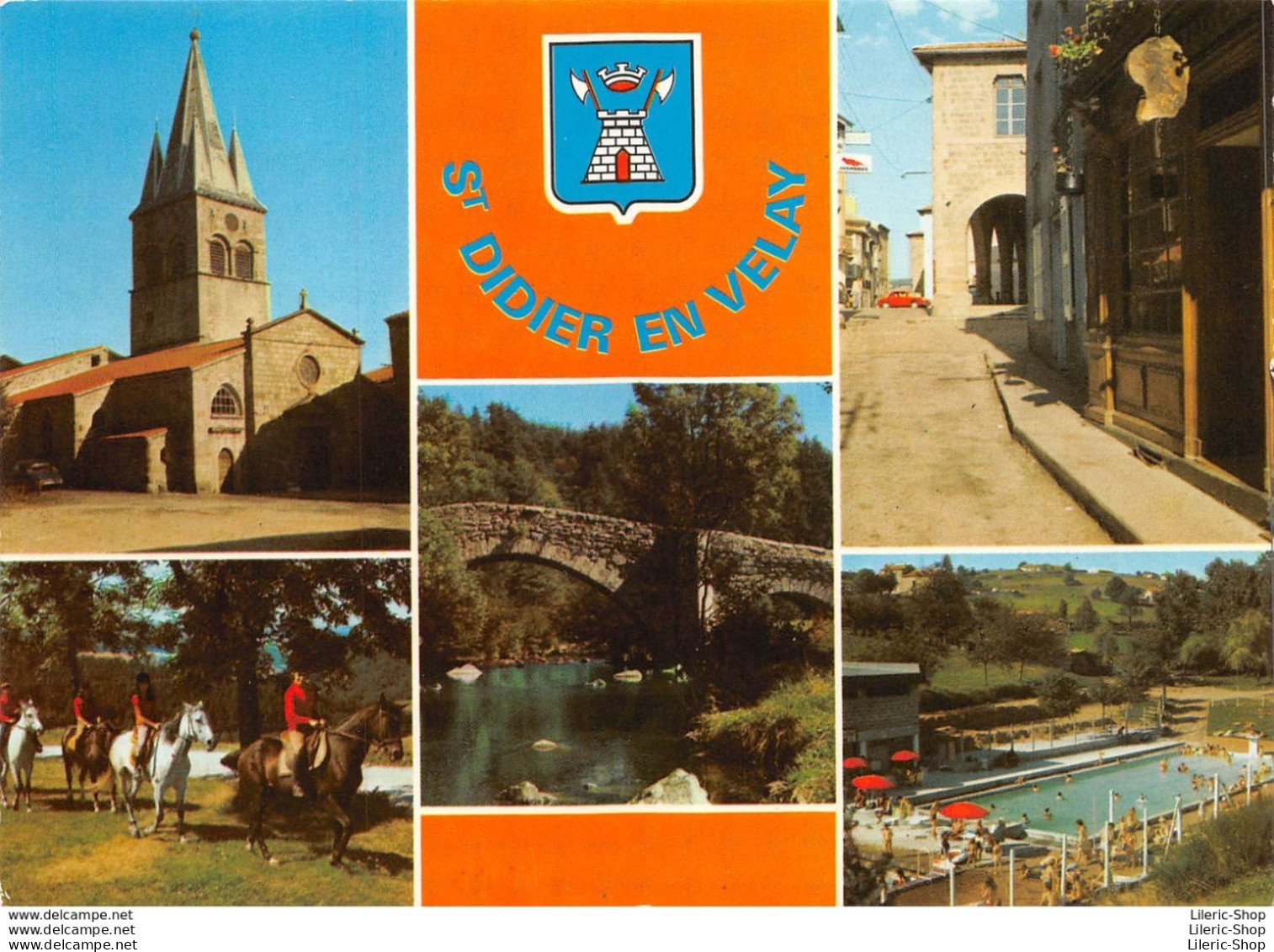 SAINT-DIDIER-EN VELAY (43) - En 1979 - Pont De La Clare, La Semène, La Piscine, L'église.... Éd. LA CIGOGNE - Saint Didier En Velay