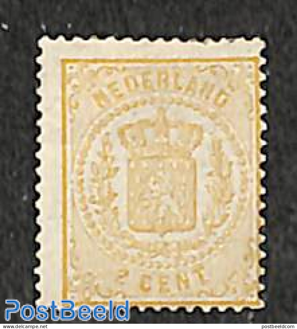 Netherlands 1875 2c, Perf. 13.25, Large Holes, Stamp Out Of Set, Unused (hinged) - Neufs