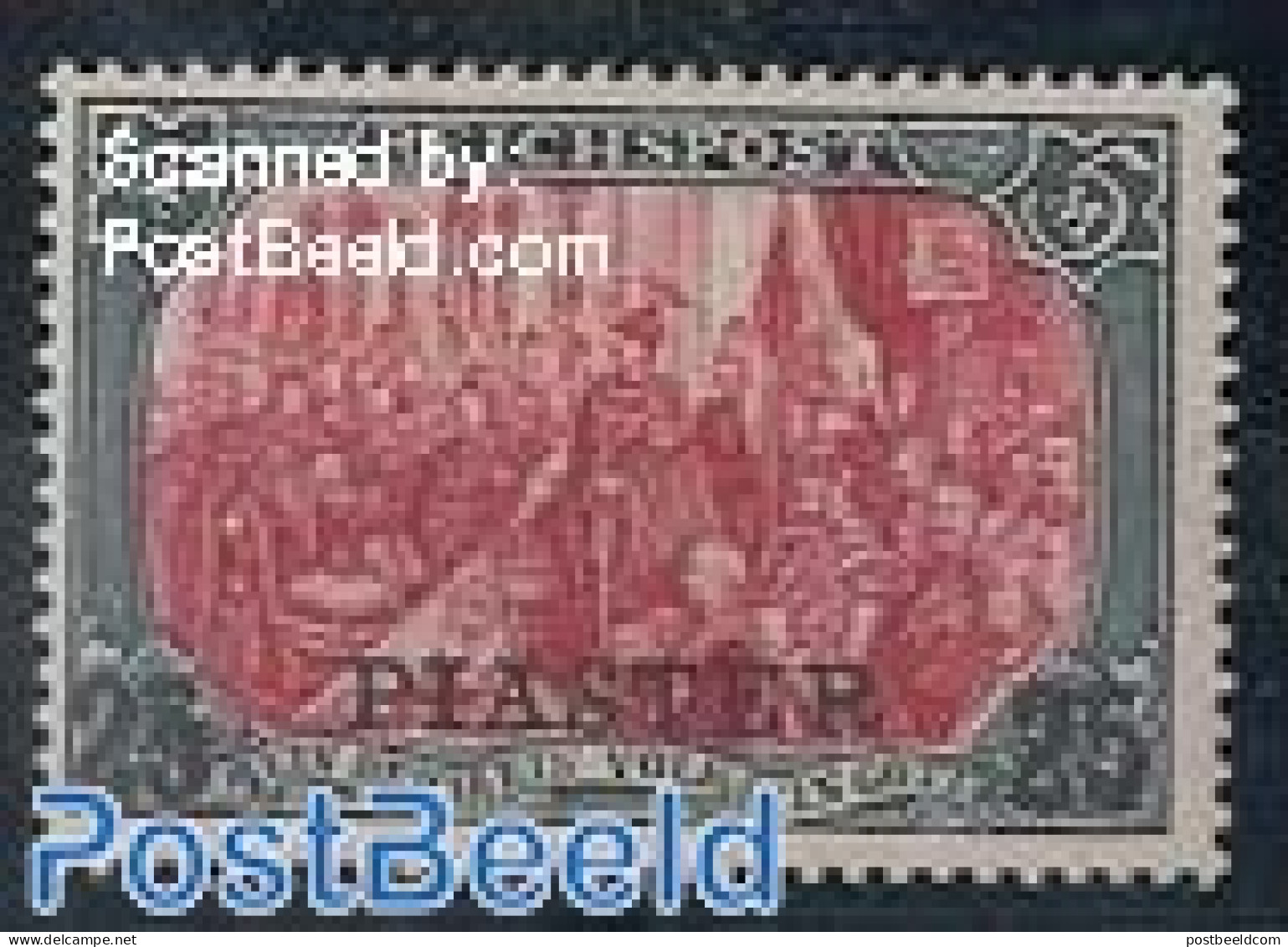 Turkey 1903 German Post, 25Pia On 5M, Overprint With Serifs, Unused (hinged) - Sonstige & Ohne Zuordnung