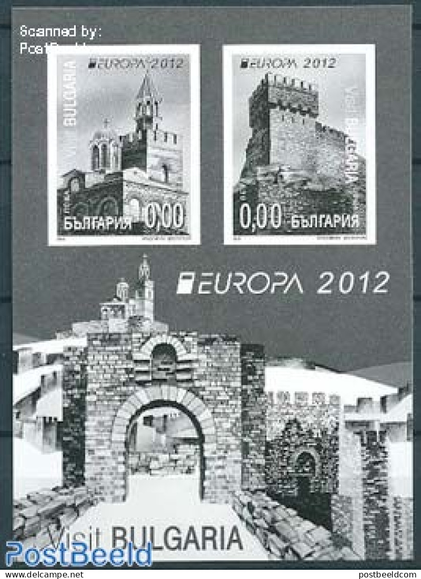 Bulgaria 2012 Europa S/s, Blackprint, Mint NH, History - Europa (cept) - Art - Castles & Fortifications - Neufs