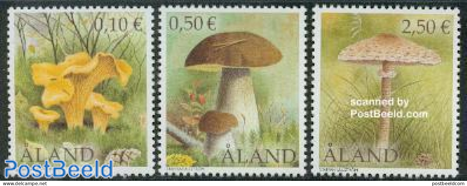 Aland 2003 Mushrooms 3v, Mint NH, Nature - Mushrooms - Mushrooms