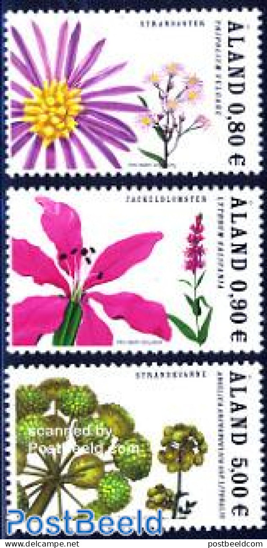 Aland 2007 Maritime Plants 3v, Mint NH, Nature - Flowers & Plants - Shells & Crustaceans - Marine Life