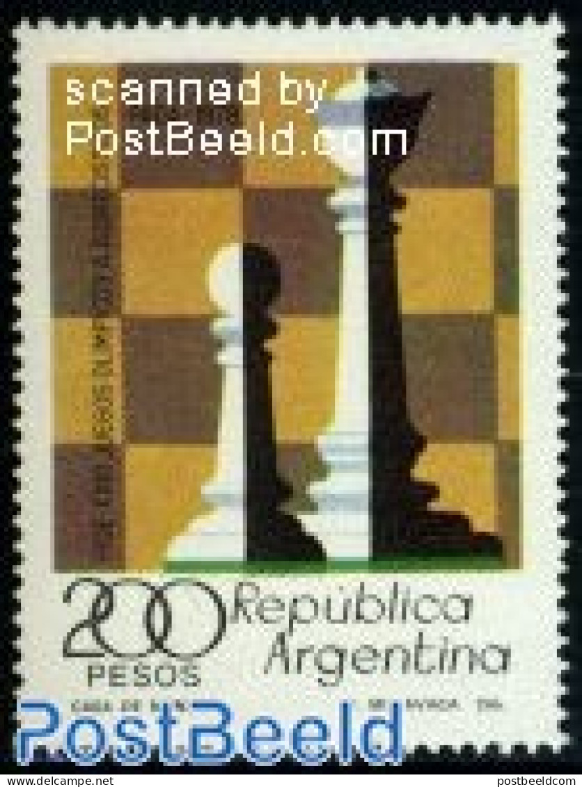 Argentina 1978 Chess Olympiade 1v, Mint NH, Sport - Chess - Ungebraucht