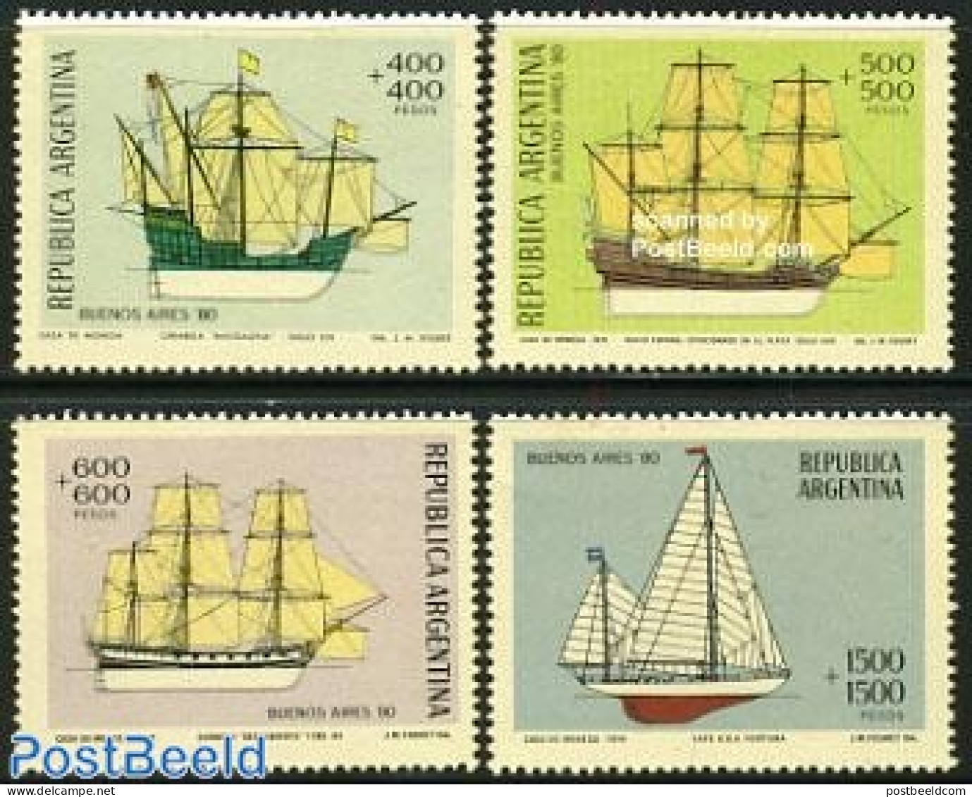 Argentina 1979 Ships, Buenos Aires 4v, Mint NH, Transport - Ships And Boats - Unused Stamps