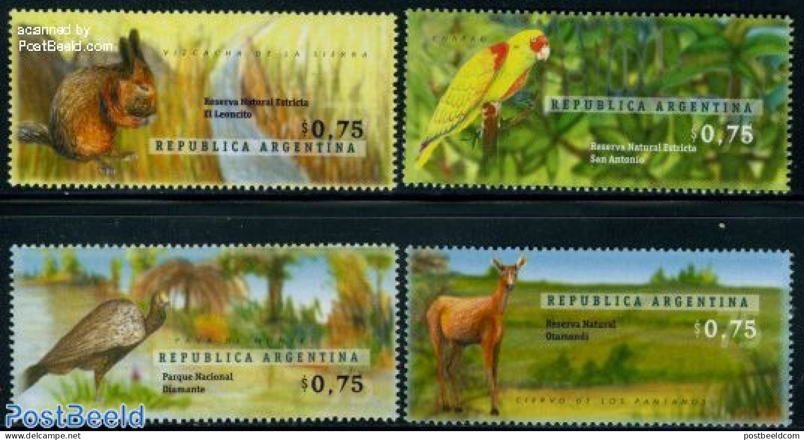 Argentina 1996 National Parks 4v, Mint NH, Nature - Animals (others & Mixed) - Birds - National Parks - Parrots - Neufs