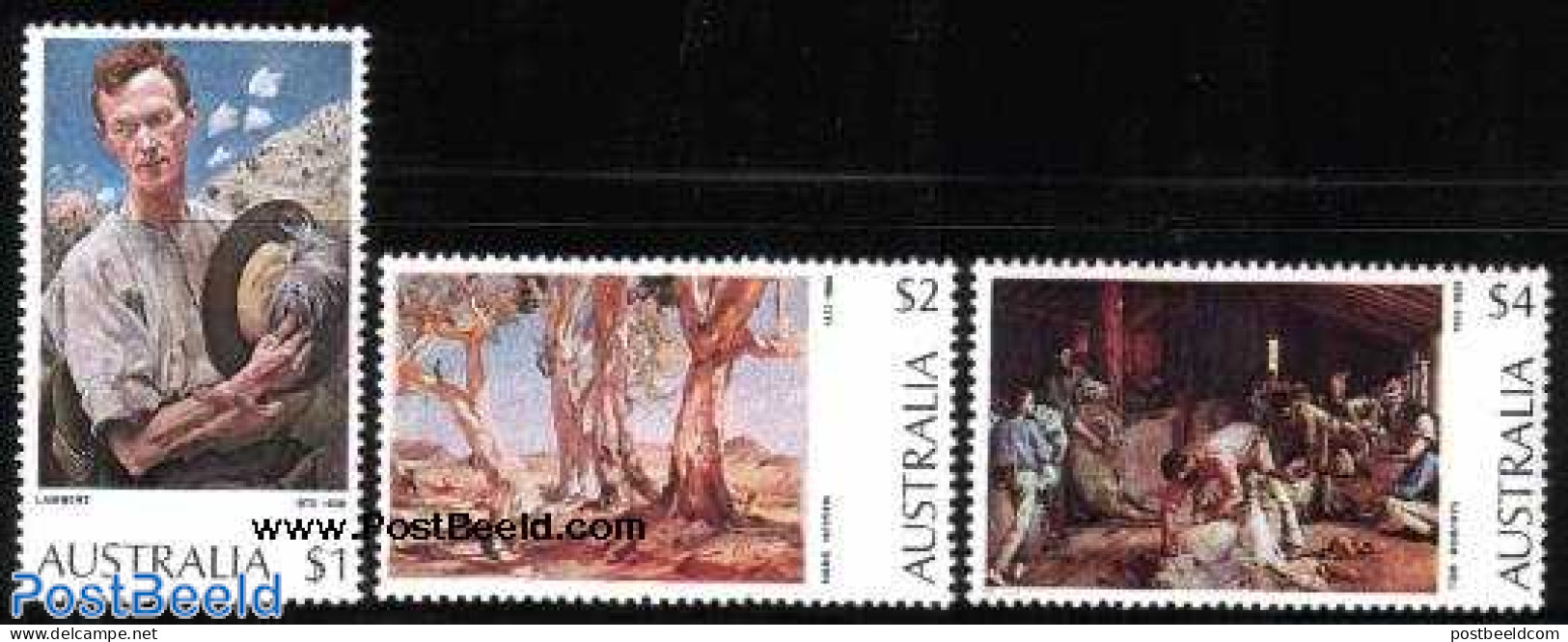 Australia 1974 Definitives 3v, Mint NH, Nature - Trees & Forests - Art - Modern Art (1850-present) - Paintings - Ungebraucht