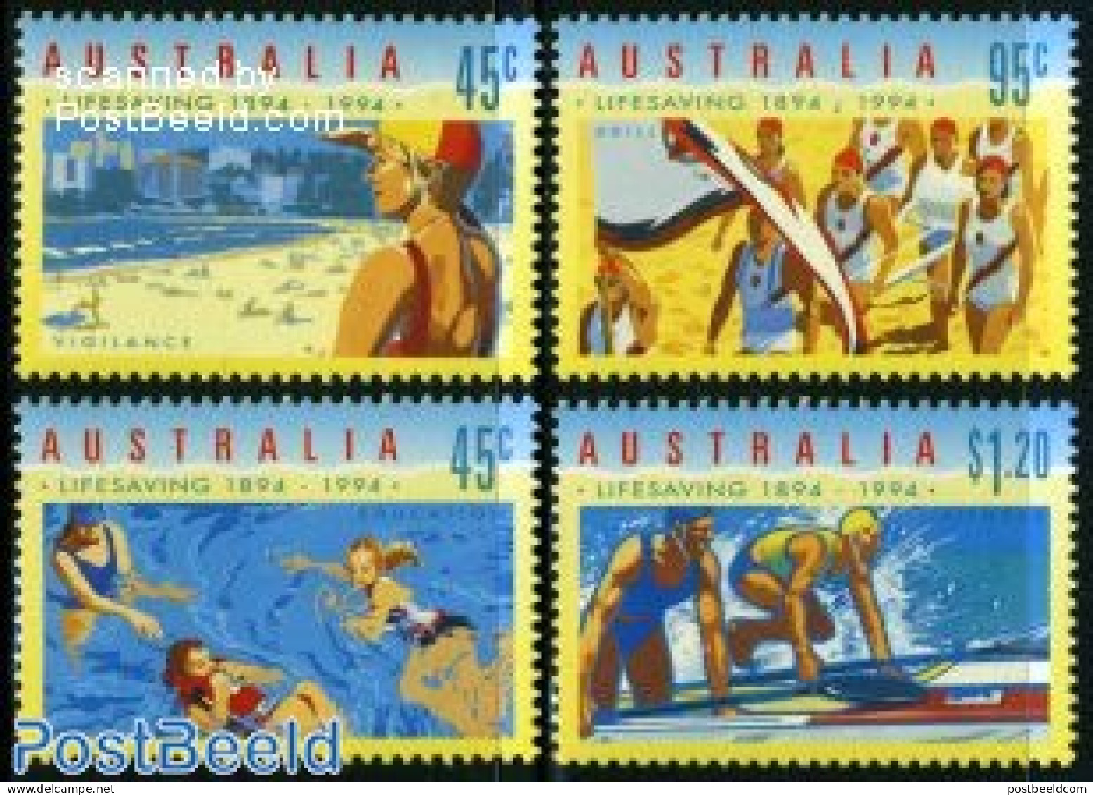 Australia 1994 Life Saving 4v, Mint NH, Sport - Sport (other And Mixed) - Swimming - Ungebraucht
