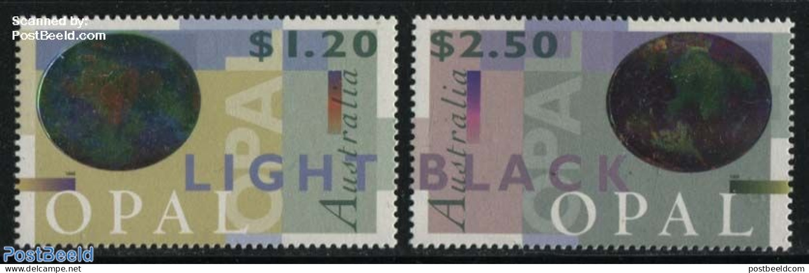 Australia 1995 Opal 2v, Mint NH, History - Various - Geology - Holograms - Ungebraucht