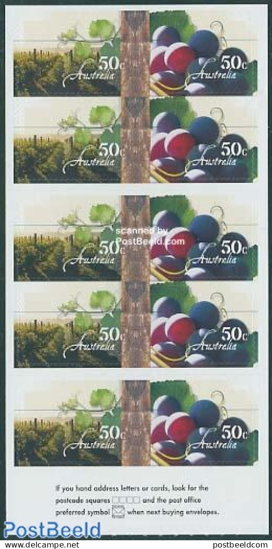 Australia 2005 Wine Booklet S-a, Mint NH, Nature - Fruit - Wine & Winery - Stamp Booklets - Neufs