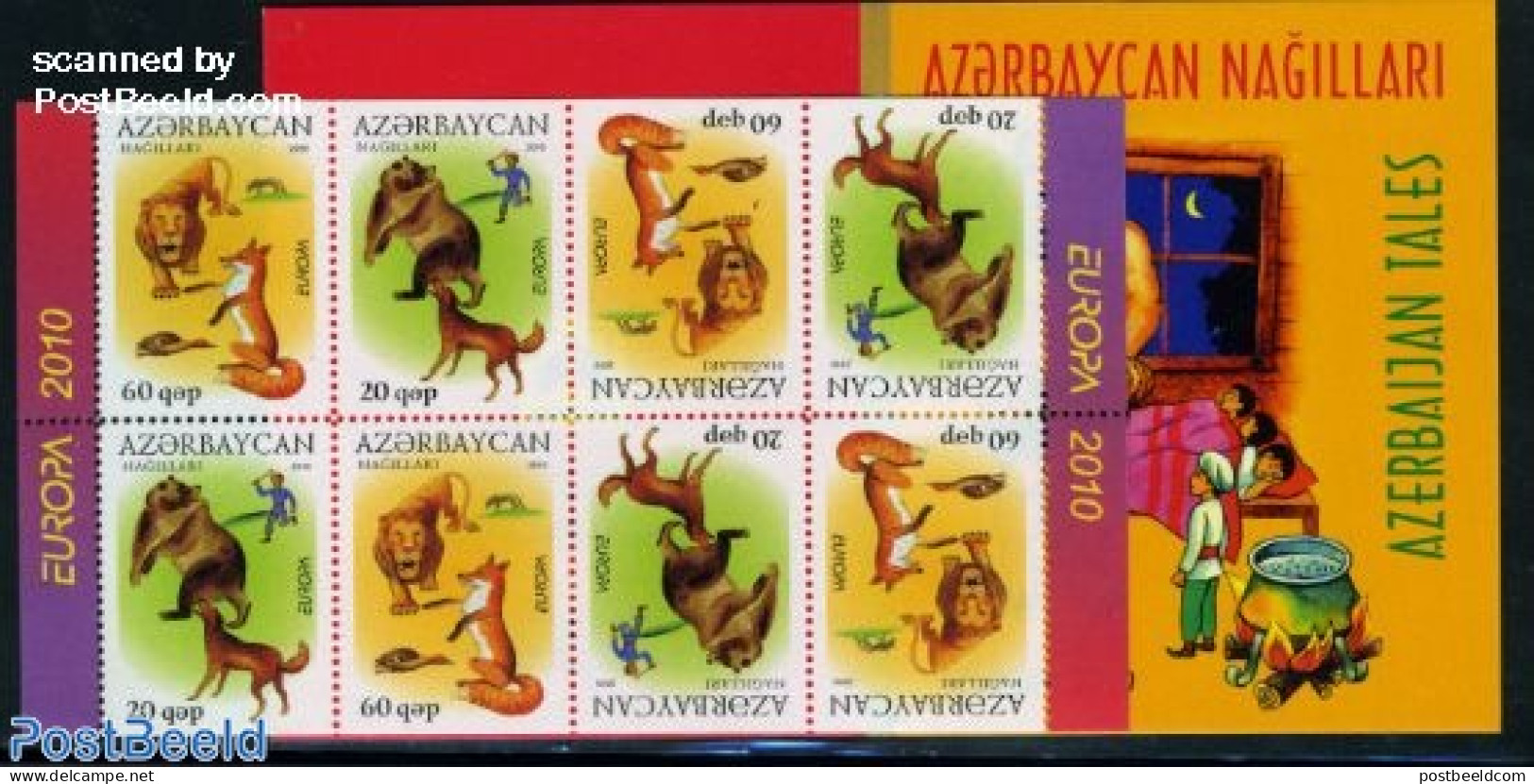 Azerbaijan 2010 Europa, Childrens Books Booklet, Mint NH, History - Nature - Europa (cept) - Bears - Cat Family - Dogs.. - Ohne Zuordnung
