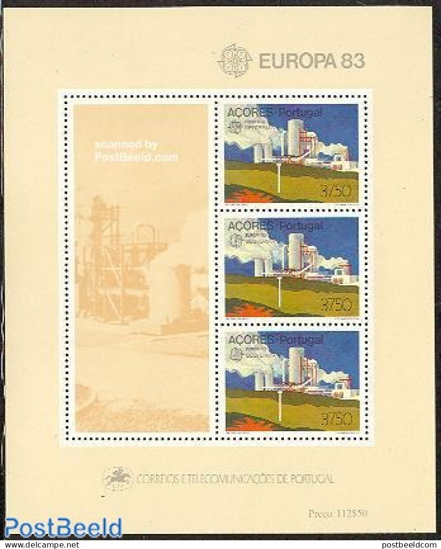 Azores 1983 Europa, Geothermic Plant S/s, Mint NH, History - Science - Europa (cept) - Geology - Chemistry & Chemists .. - Chimie