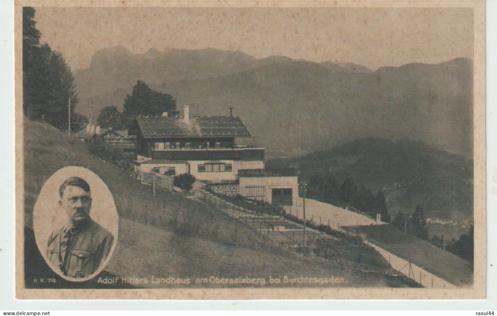 8 Photos d'Obersalzberg,  envelope Heinrich Hoffman + 2 cartes postales