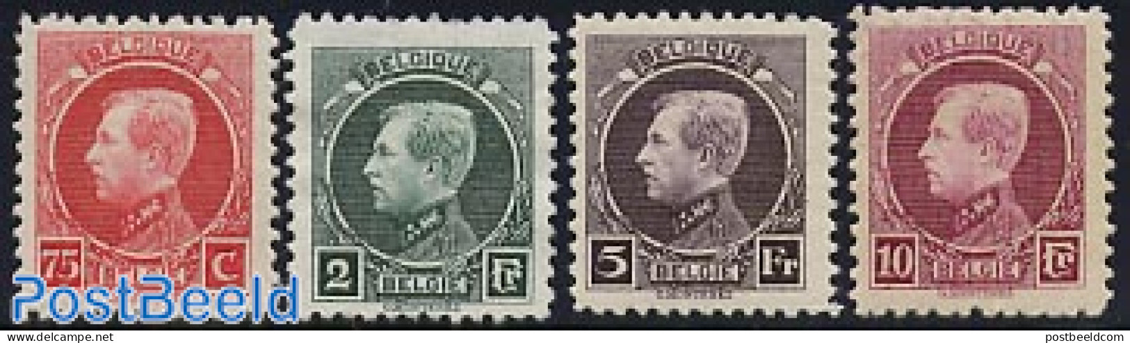 Belgium 1922 Definitives 4v, King Albert I, Mint NH - Ongebruikt