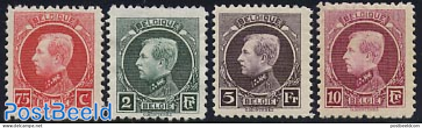 Belgium 1922 Definitives 4v, King Albert I, Mint NH - Neufs