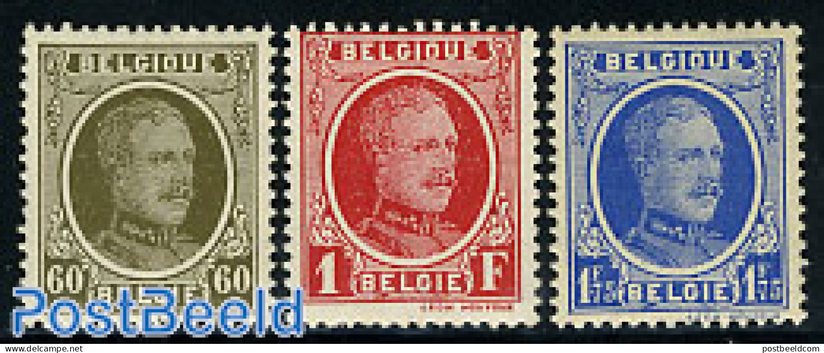 Belgium 1927 Definitives 3v, Mint NH - Unused Stamps