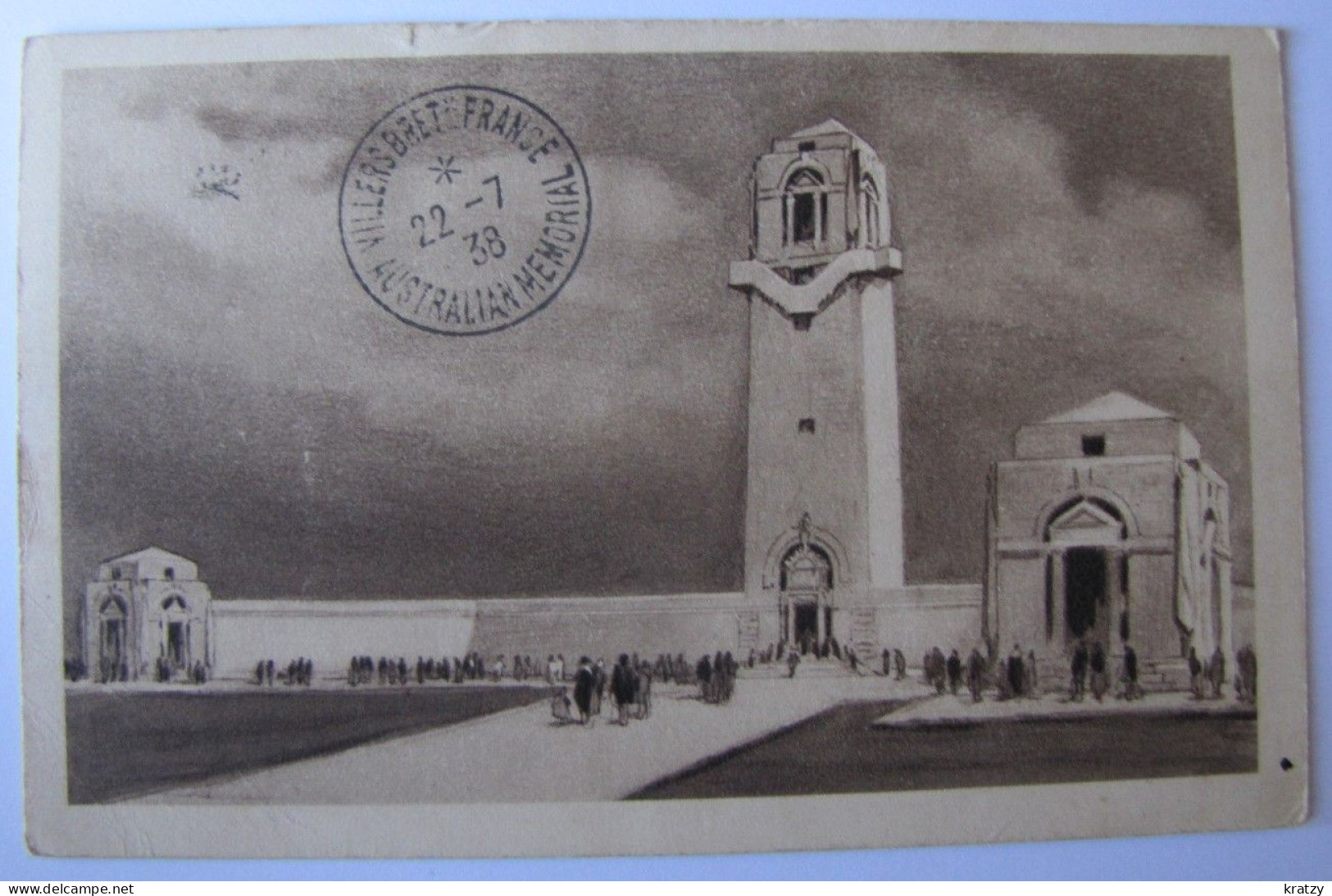 FRANCE - SOMME - VILLERS-BRETONNEUX - Mémorial Australien - 1938 - Villers Bretonneux