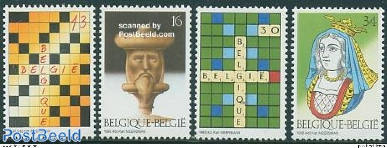 Belgium 1995 Games 4v, Mint NH, Sport - Various - Chess - Playing Cards - Toys & Children's Games - Nuovi