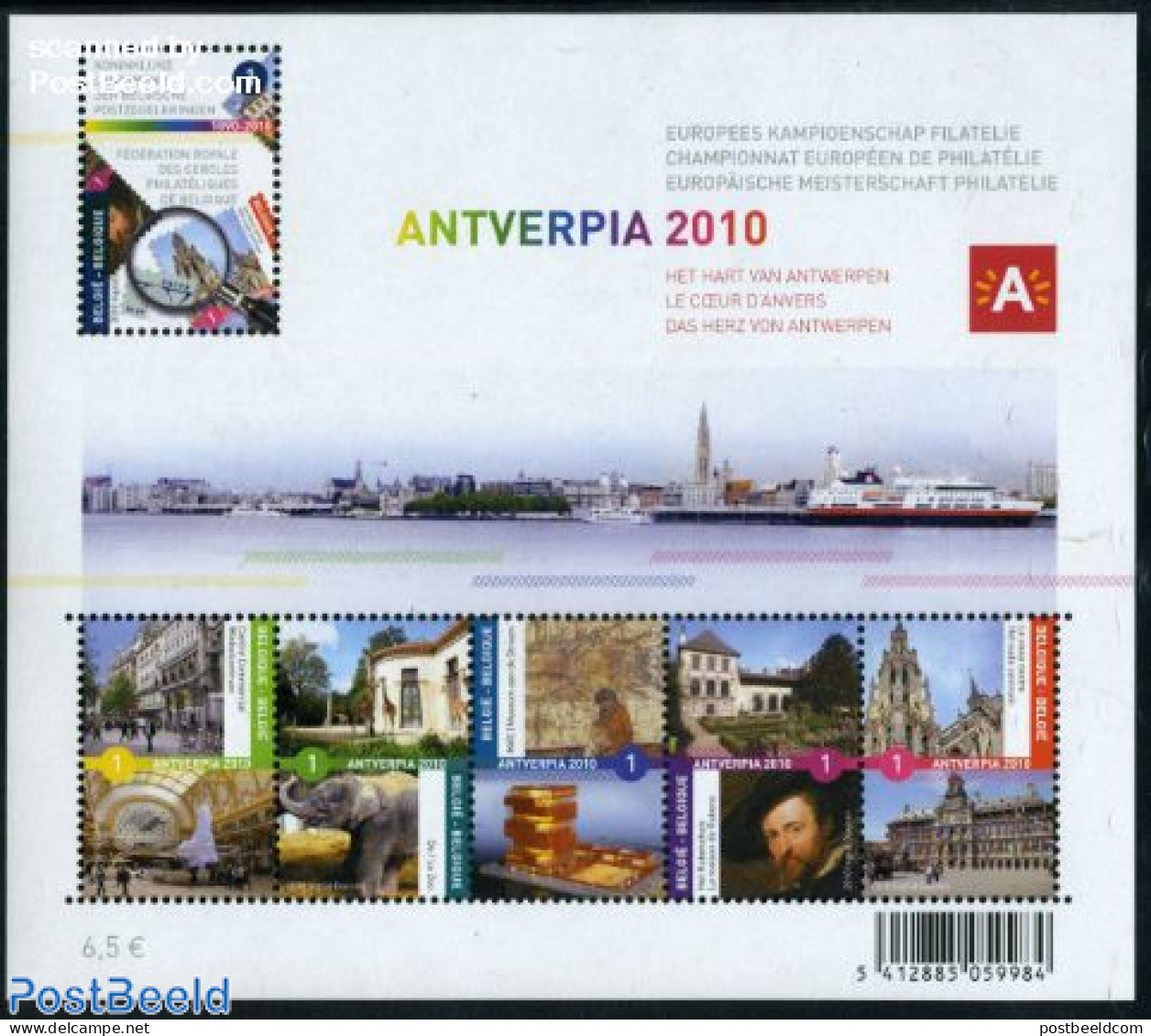 Belgium 2010 Antverpia 2010 S/s, Mint NH, Nature - Religion - Sport - Various - Animals (others & Mixed) - Elephants -.. - Unused Stamps