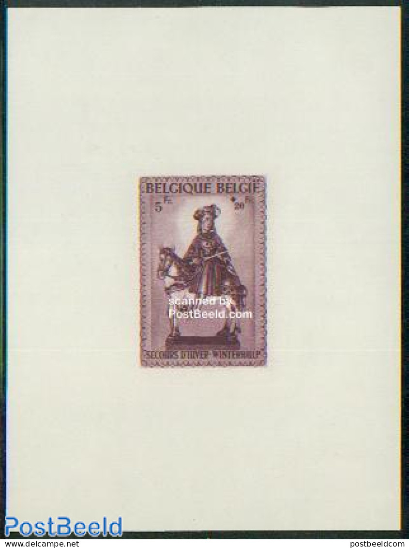 Belgium 1942 Winter Aid S/s Imperforated, Unused (hinged), Nature - Horses - Unused Stamps
