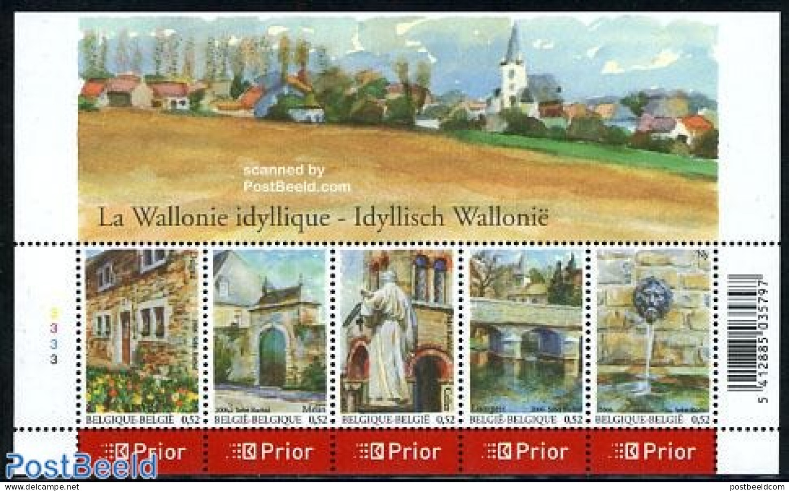 Belgium 2006 Idyllic Wallonia 5v M/s, Mint NH, Various - Tourism - Art - Bridges And Tunnels - Sculpture - Unused Stamps