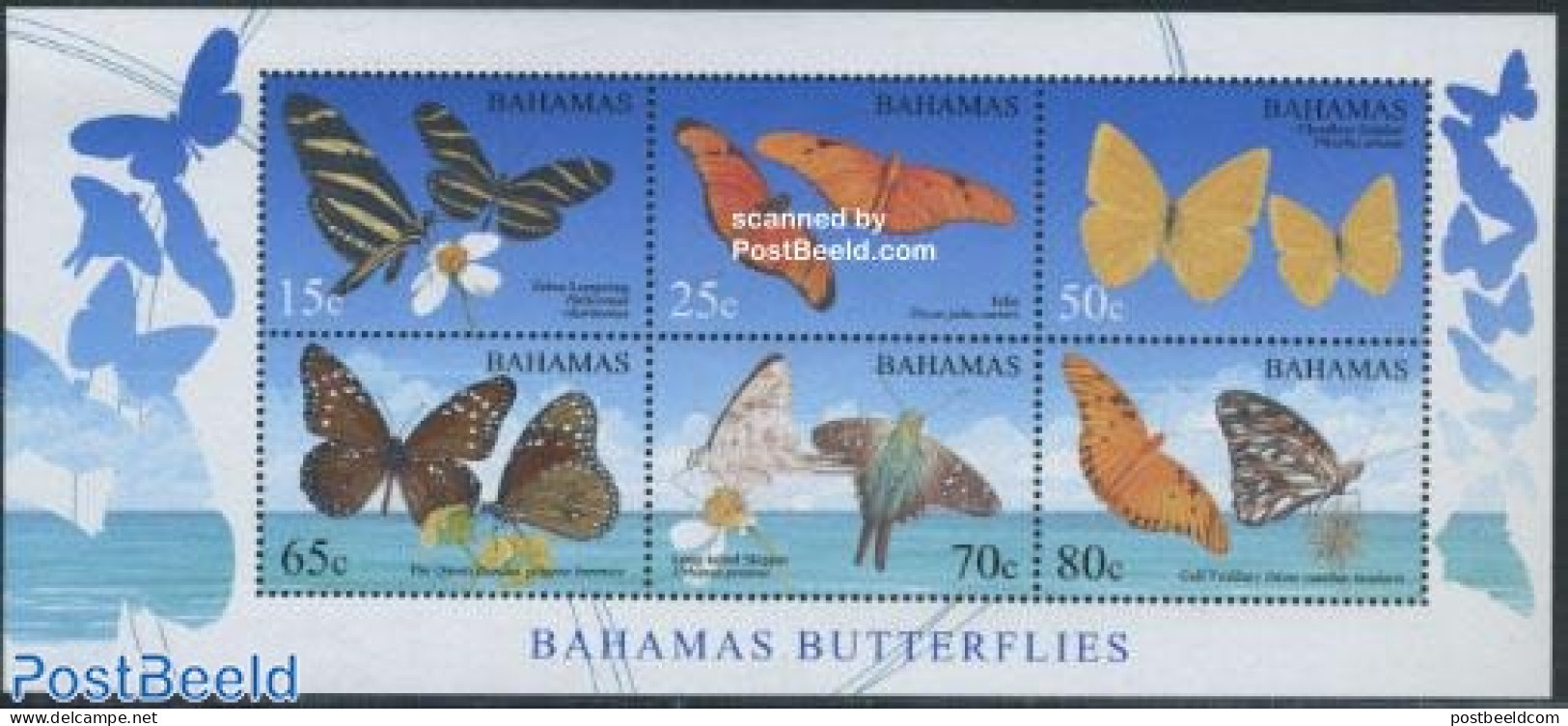 Bahamas 2008 Butterflies Of The Caribbean 6v M/s, Mint NH, Nature - Butterflies - Other & Unclassified