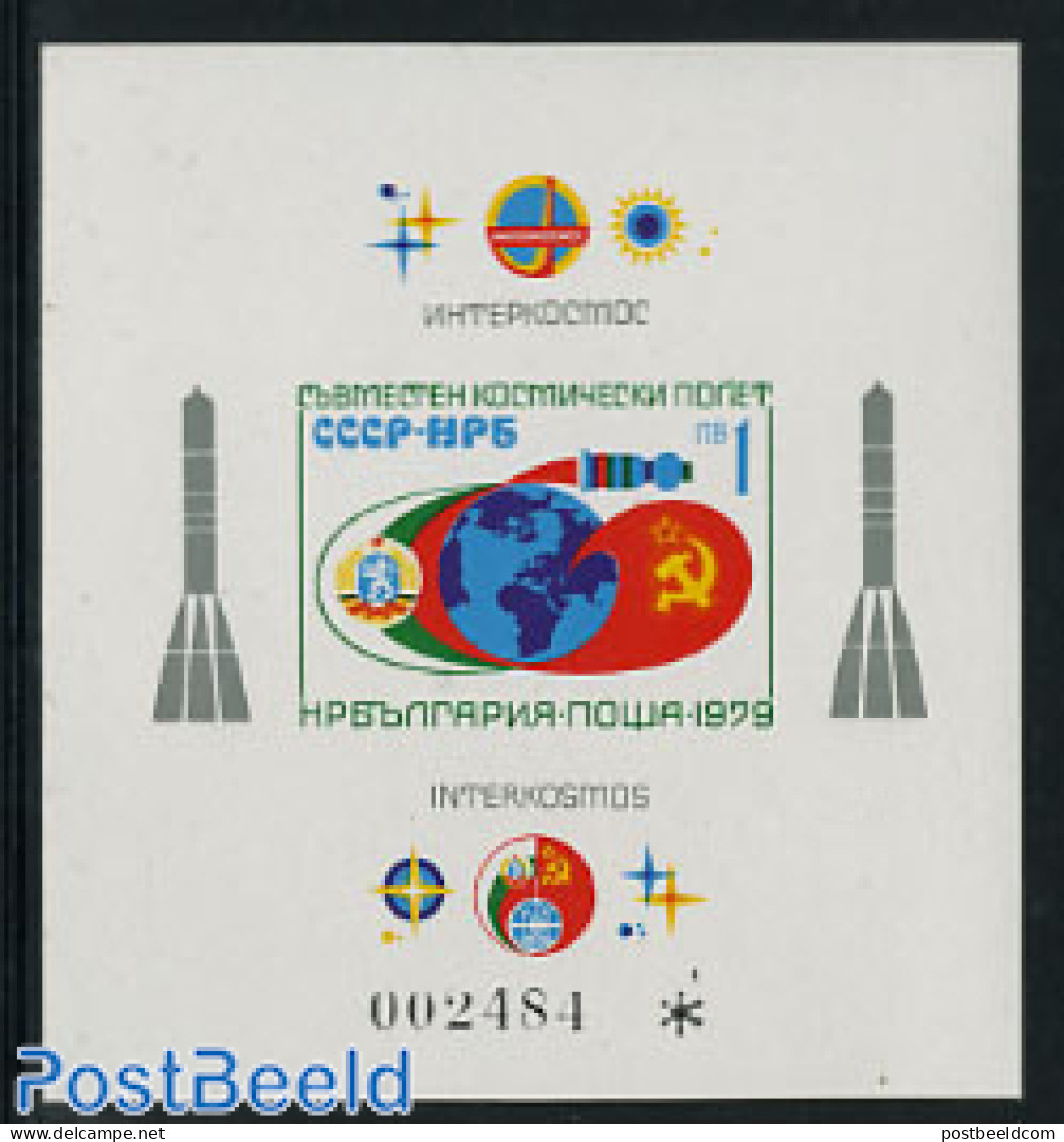 Bulgaria 1979 Intercosmos S/s Imperforated, Mint NH, Transport - Various - Space Exploration - Globes - Nuovi