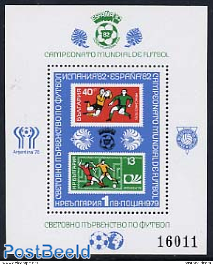 Bulgaria 1979 Football Games Spain S/s, Mint NH, Sport - Football - Stamps On Stamps - Ongebruikt