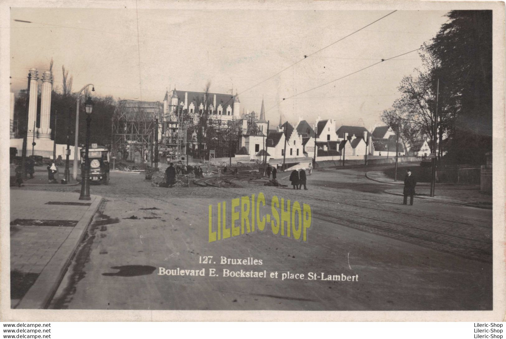 BRUXELLES 1935 BOULEVARD E. BOCKSTAEL ET PLACE ST-LAMBERT - Prachtstraßen, Boulevards