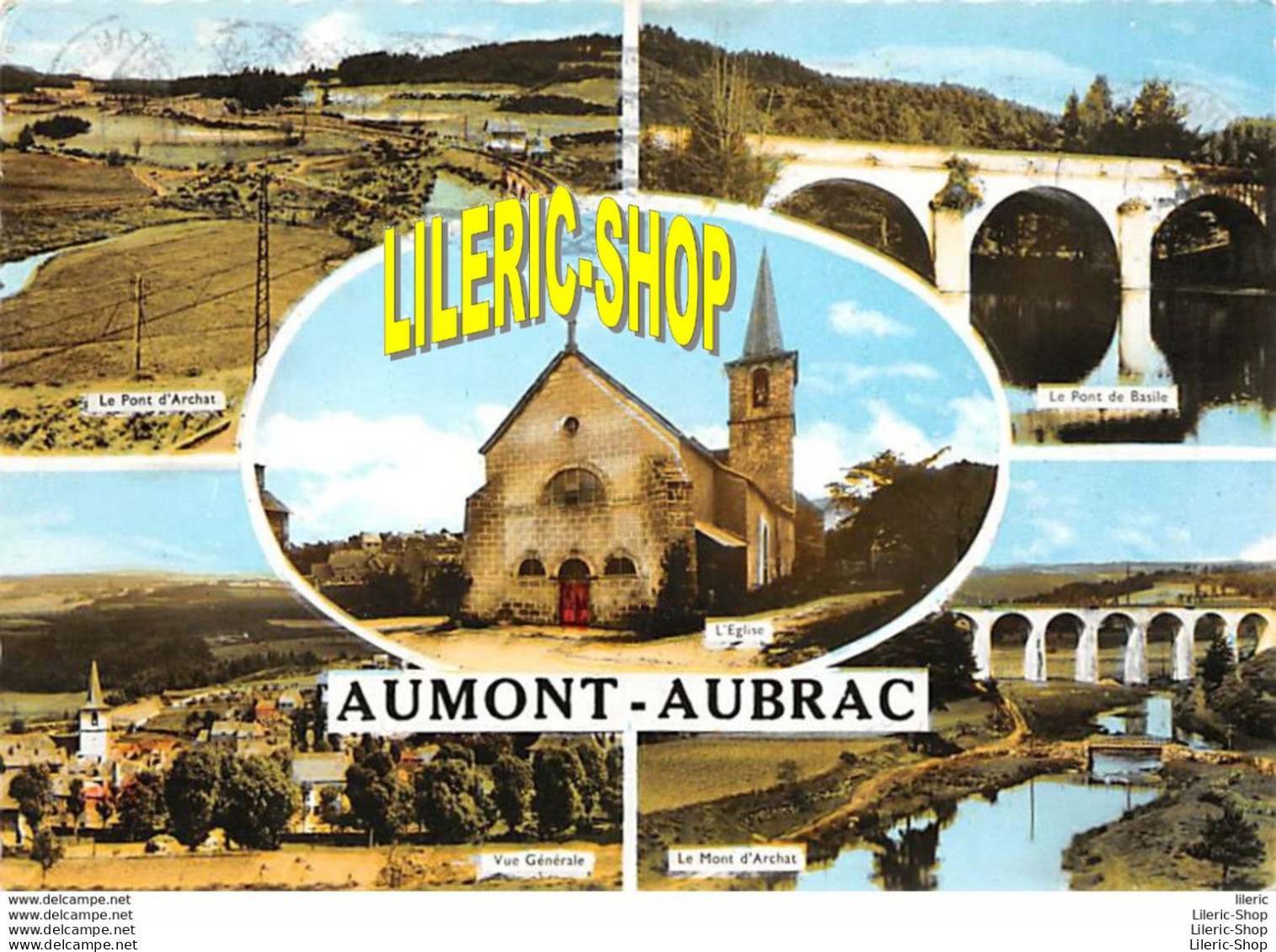 AUMONT-AUBRAC (48) -  CPSM 1966 MULTI VUES  ÉDITIONS ARTAUD - Aumont Aubrac