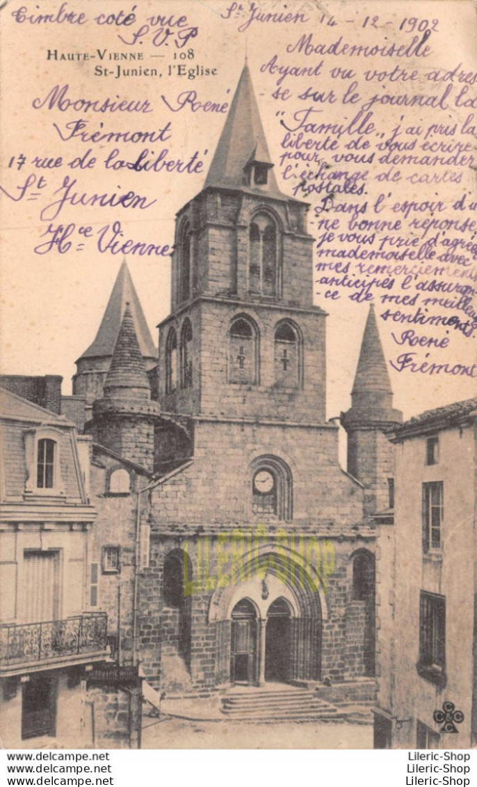 SAINT-JUNIEN (87) CPA ± 1930 -  L'ÉGLISE - Saint Junien