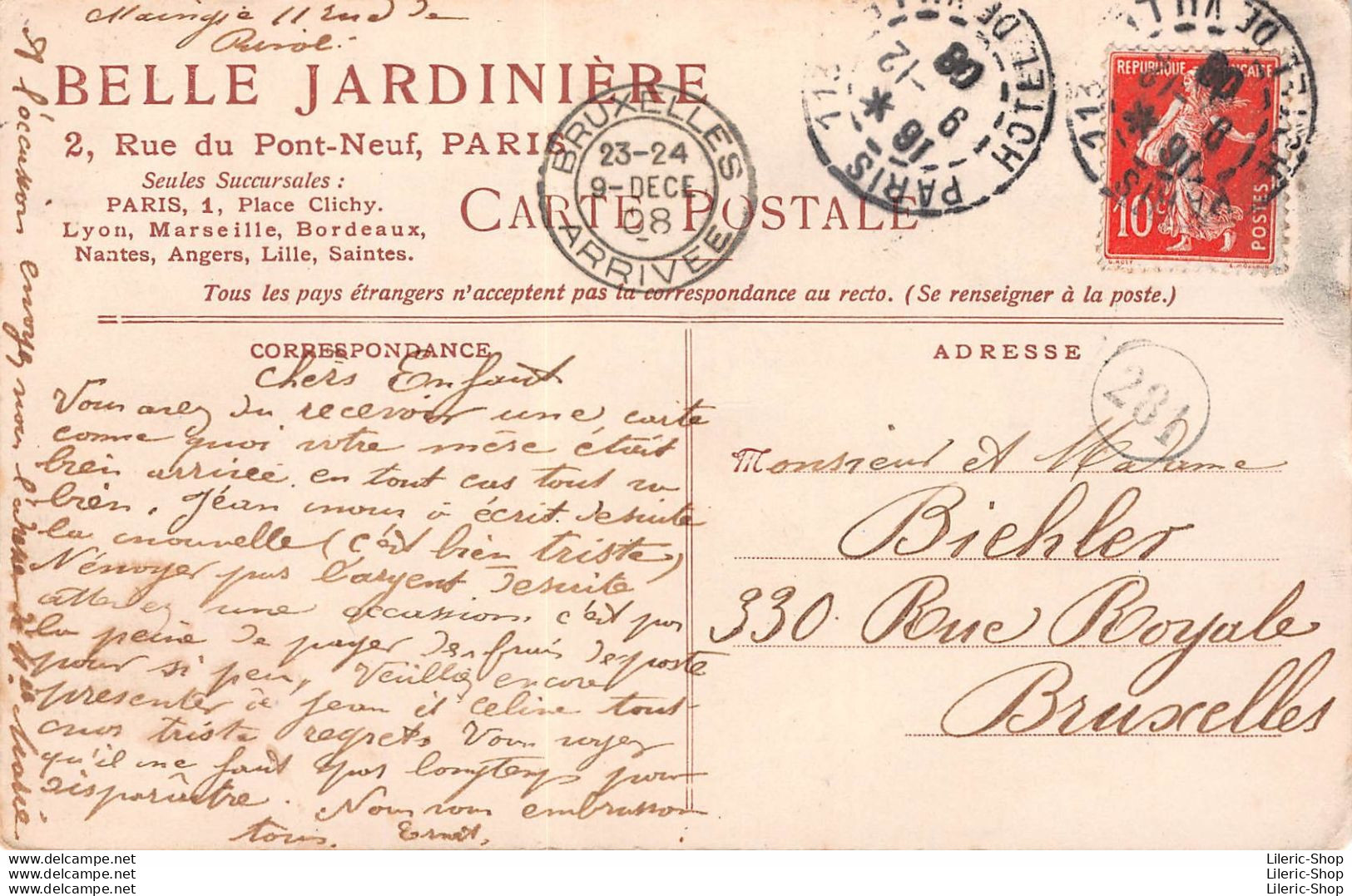Tableau D' Henri Laurent MOUREN► CPA Publicitaire De 1908► Les Cartes Postales Aquarelles De La Belle Jardinière - Paintings