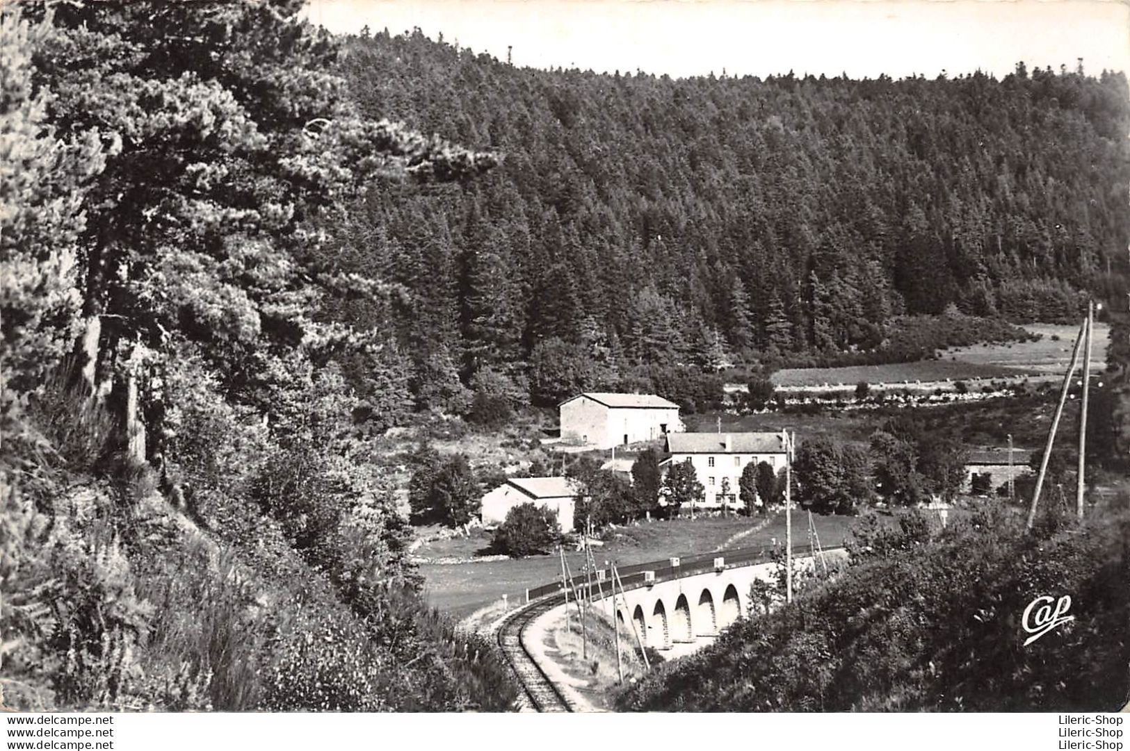 LA CHAPELLE-GENESTE (43) ►CPSM ±1950 - Le Viaduc Du Chemin De Fer - Bâtiment De La Colonie►Éd. CAP - Sonstige & Ohne Zuordnung