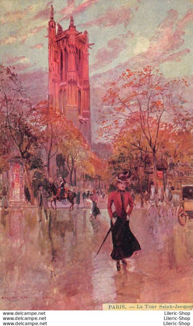 CPA ± 1910 ►Tableau De Georges Stein► Paris ► La Tour St-Jacques - Paintings