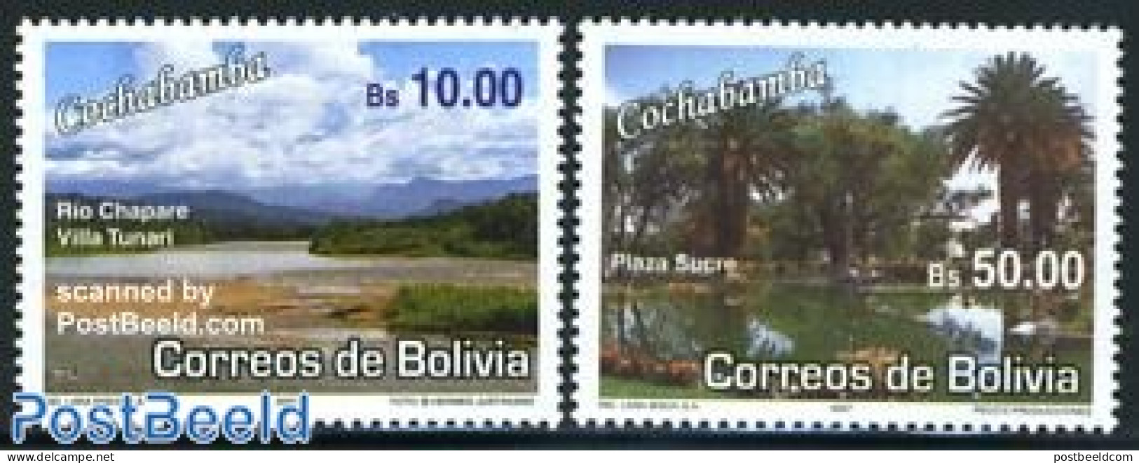 Bolivia 2007 Cochabamba 2v, Mint NH, Nature - Trees & Forests - Rotary, Lions Club