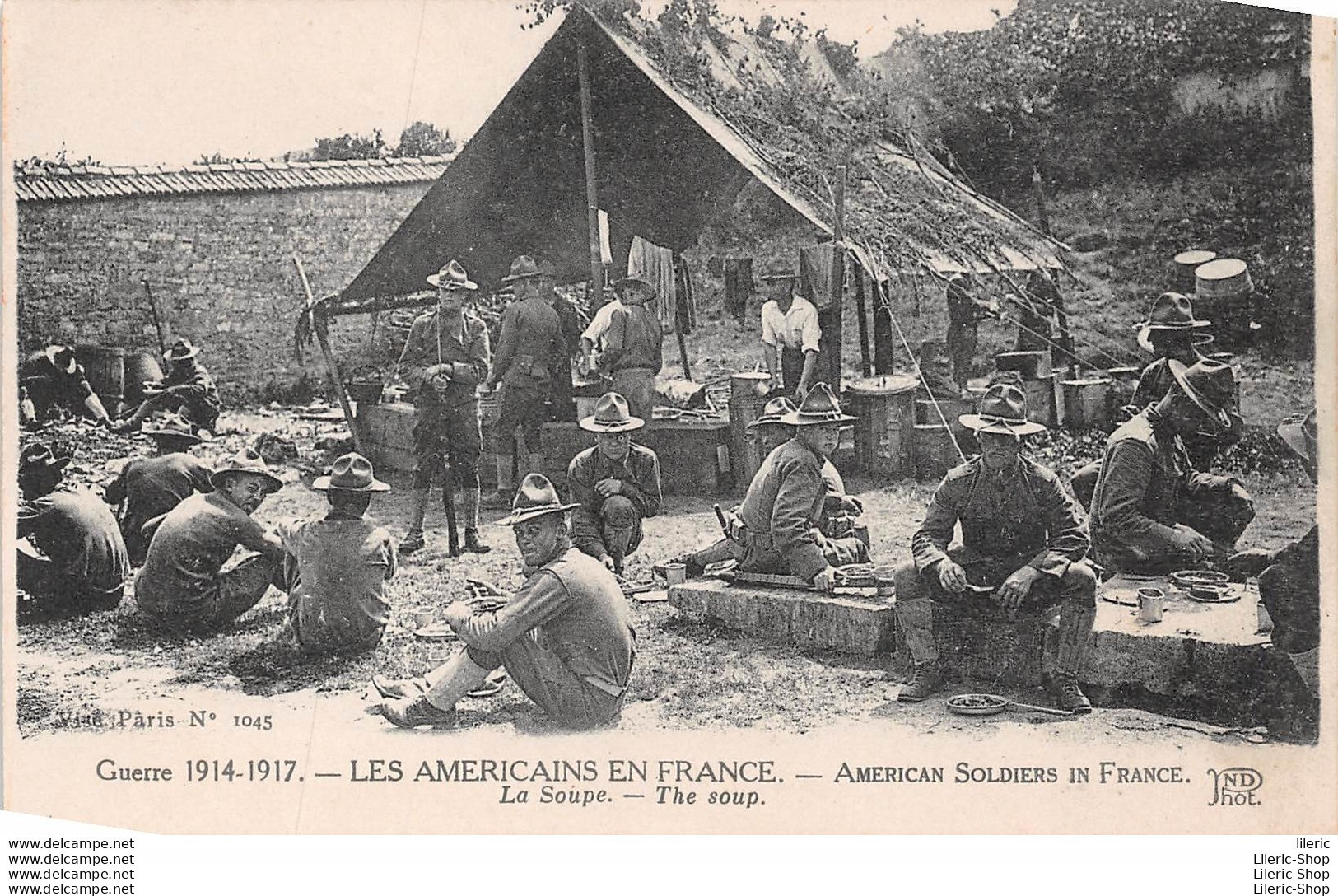 WW1 - Guerre 1914-1917 - Les Américains En France, La Soupe (American Soldiers In France, The Soup) - Éd. ND - Guerre 1914-18