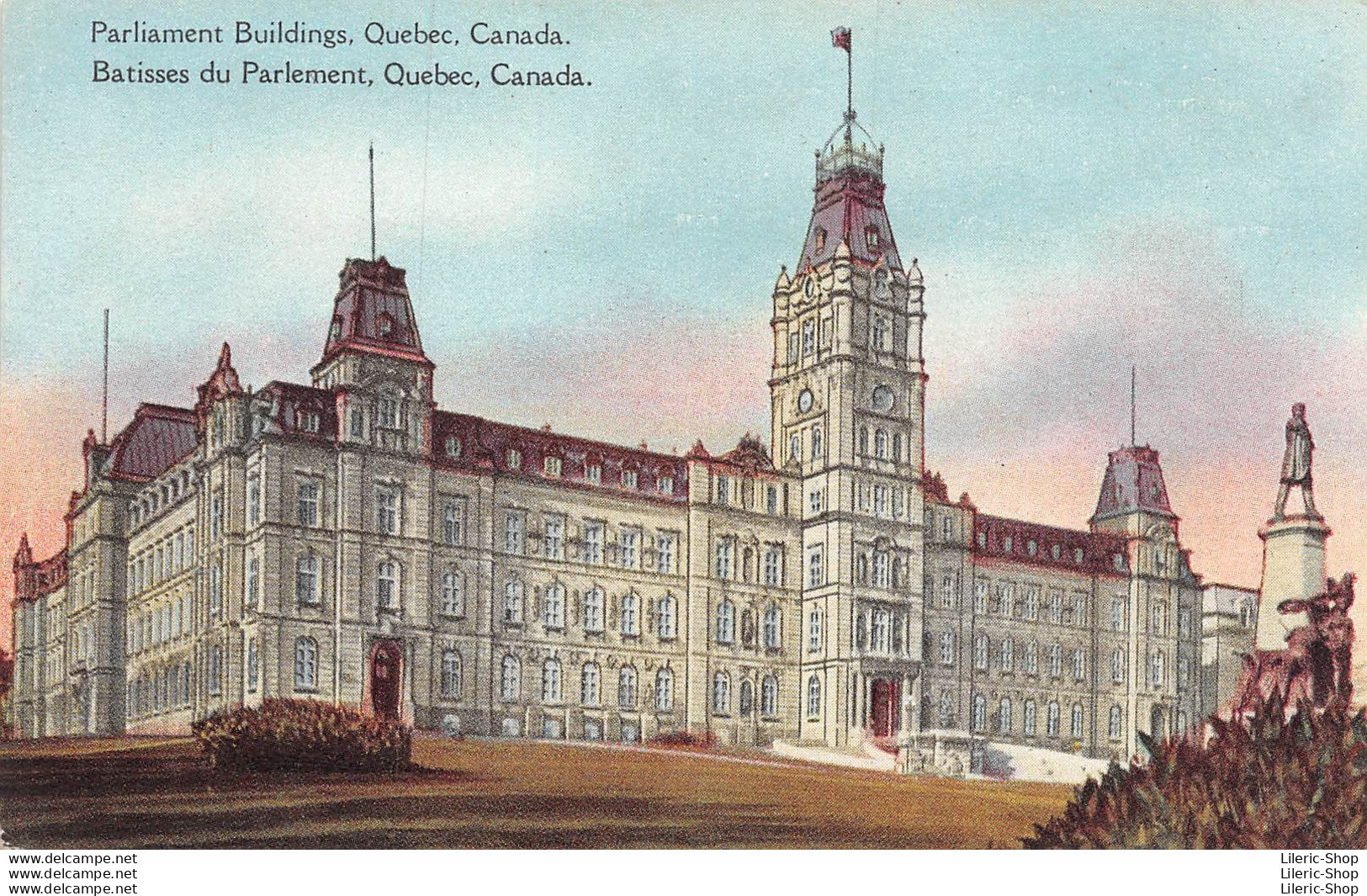 VINTAGE POSTCARD  ±1920 - Parliament Buildings - Quebec City  - The Post Card & Greeting Card CO LTD., TORONTO - Québec - La Cité