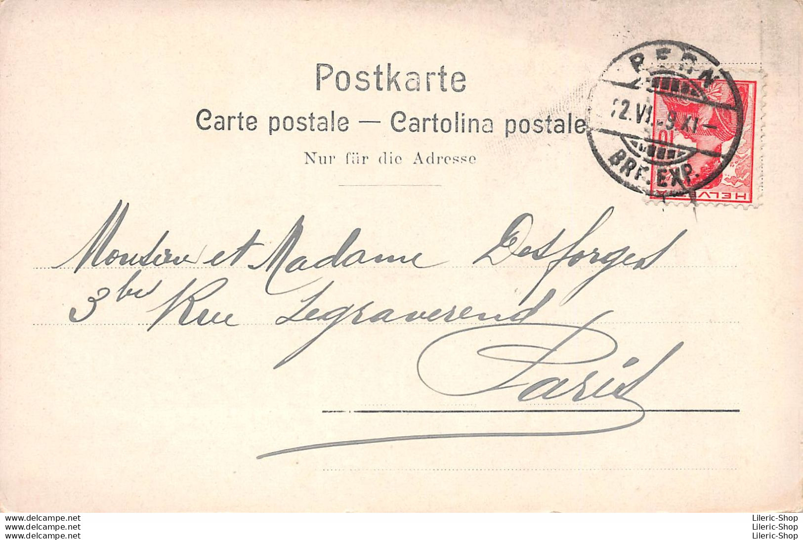 VINTAGE ORIGINAL POSTCARD  < 1904  - BERN BUNDESPALAST - Illustrato LUZERN N°133 - Berne