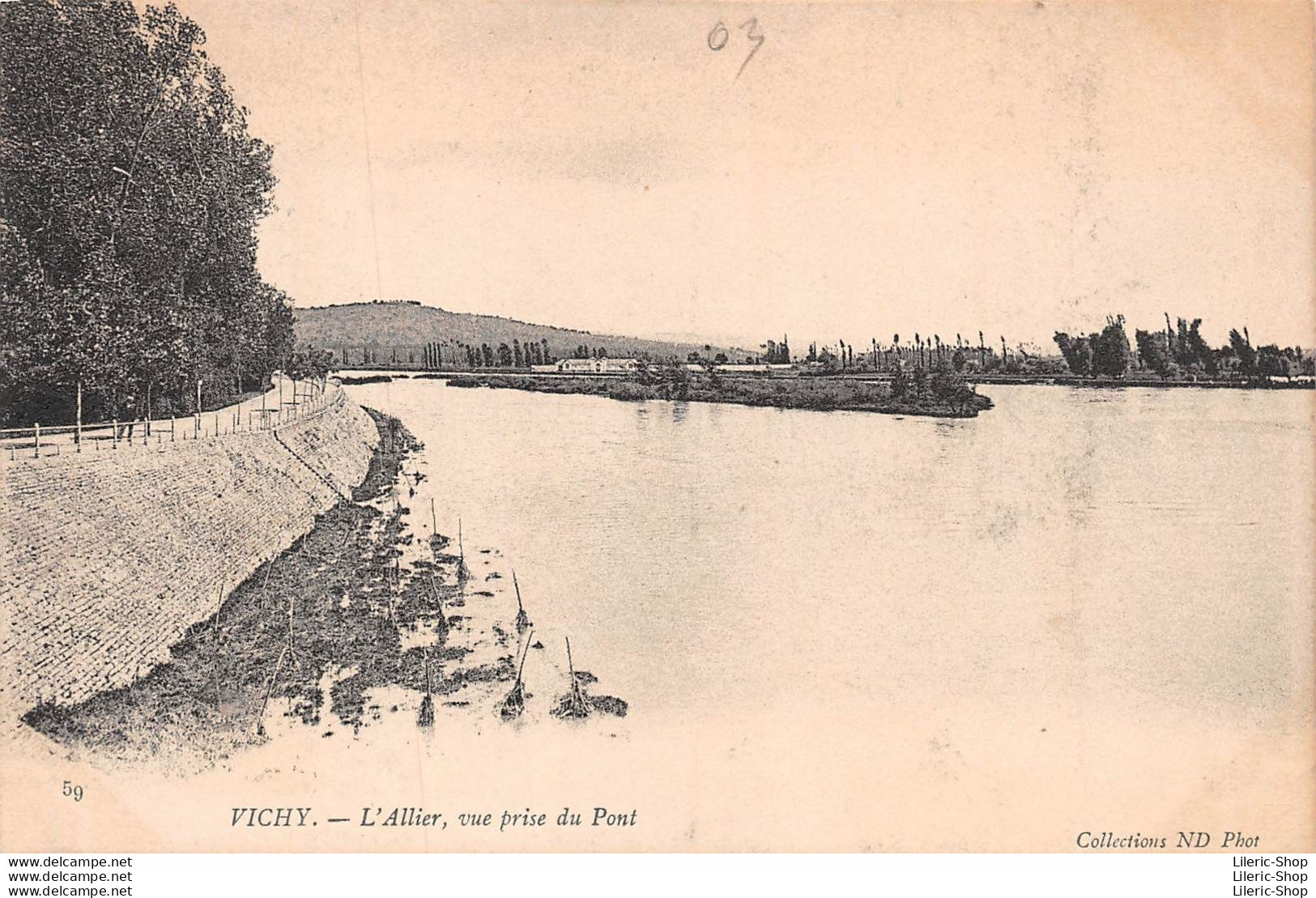 VICHY (03) CPA ± 1920 - L'Allier, Vue Prise Du Pont - ND Phot.. - Vichy