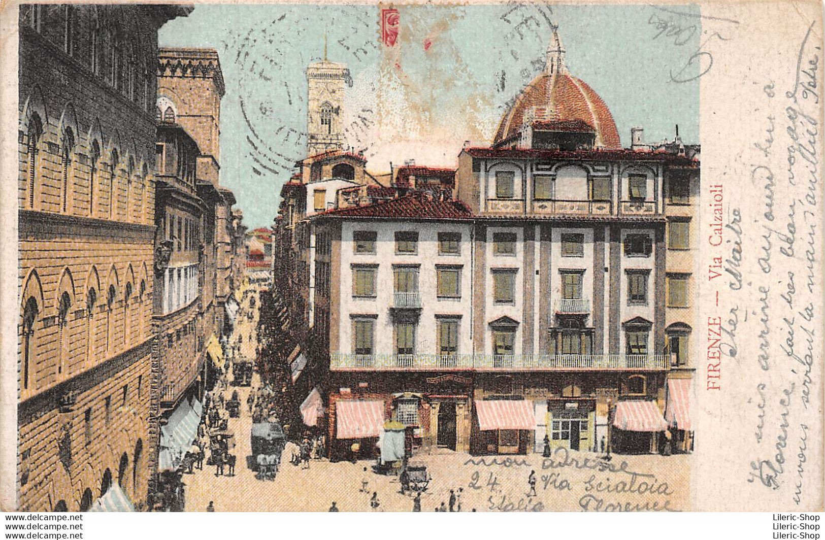 Vintage Postcard 1904 - Firenze Via Calzaioli - Firenze (Florence)