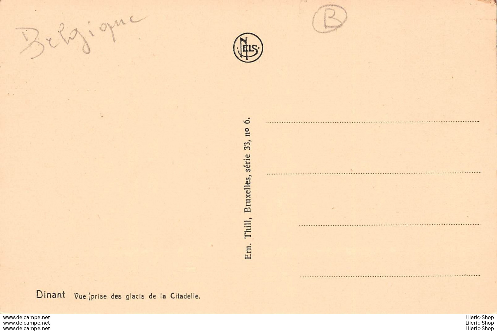 VINTAGE POSTCARD ± 1940 - DINANT - Vue Prise Des Glacis De La Citadelle - ERN. THILL - Dinant