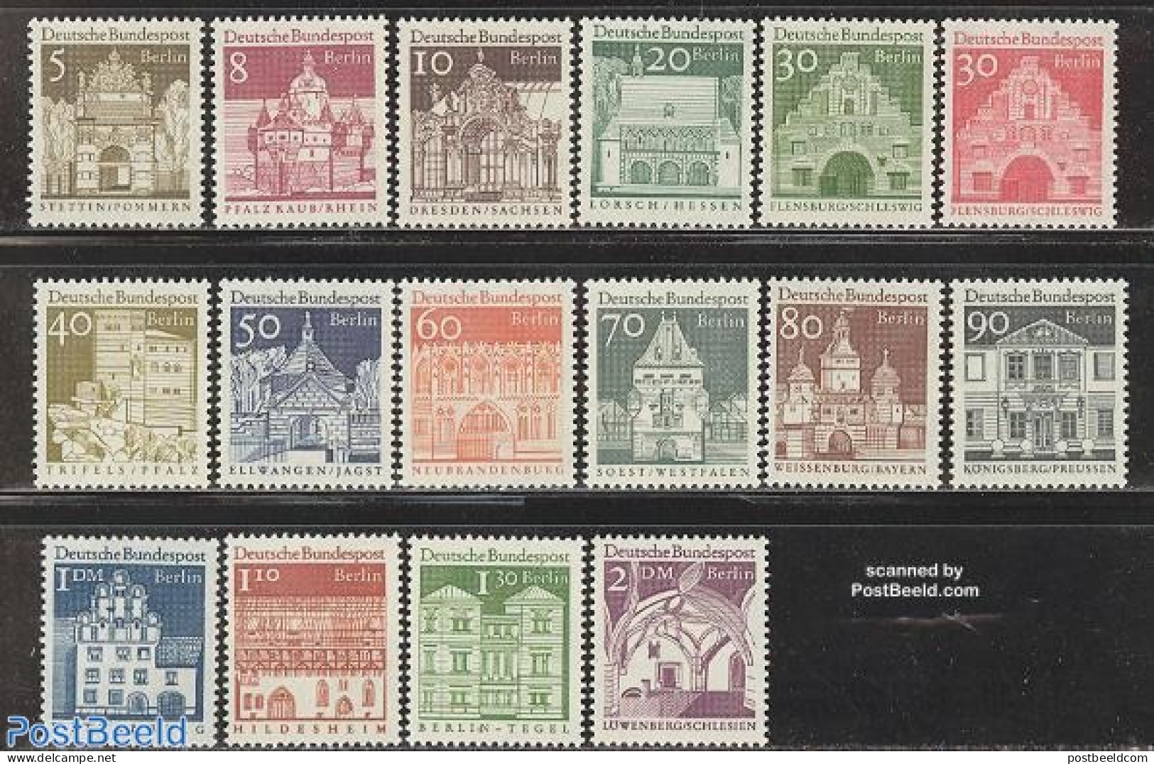 Germany, Berlin 1966 Definitives 16v, Mint NH, Art - Architecture - Castles & Fortifications - Nuevos