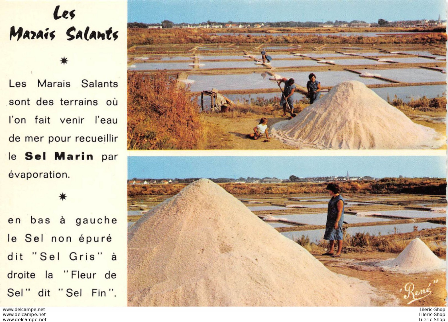 PRESQU'ILE GUÉRANDAISE ►CPASM ±1970 Paludières Récoltant Le Sel Dans Les Marais Salants ÉDIT. R. URSEAU - Craft